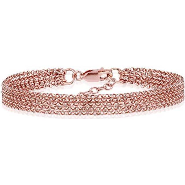 Elli kvinnors guldpläterade silver FINENECKLACEBRACELETANKLET - 18 cm längd, 18 cm, Sterlingsilver