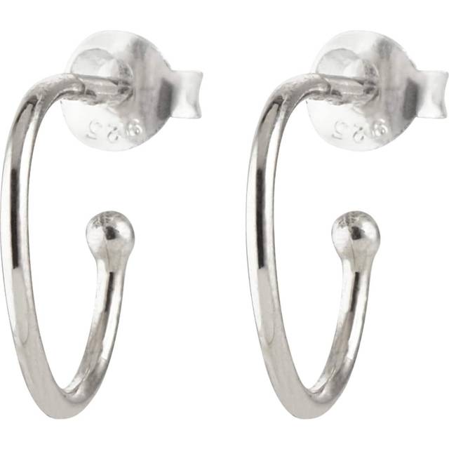 Elli örhängen dam örhängen geo platta kreol i 925 sterlingsilver förgyllt, Sterlingsilver, Utan