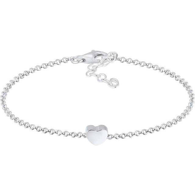 Elli Armband dam med hjärta berlock basic i 925 sterlingsilver, 160, Metall,