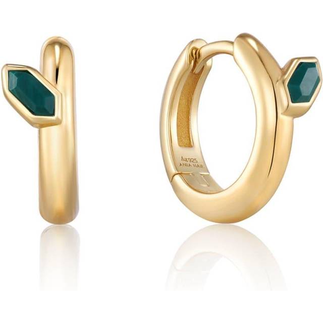 Ania Haie Second Nature 14ct Gold Plated Malachite Earrings