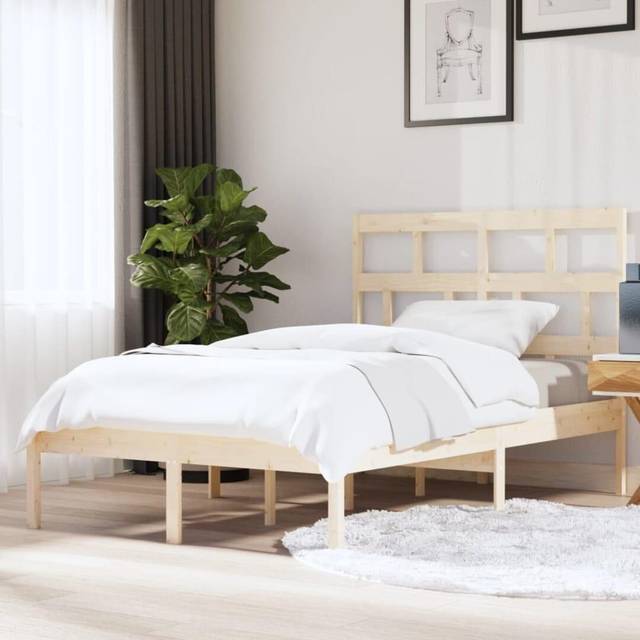vidaXL 3101218 Bed Frame without Mattress Solid Wood 140x200 cm (810017+814194) - Brown