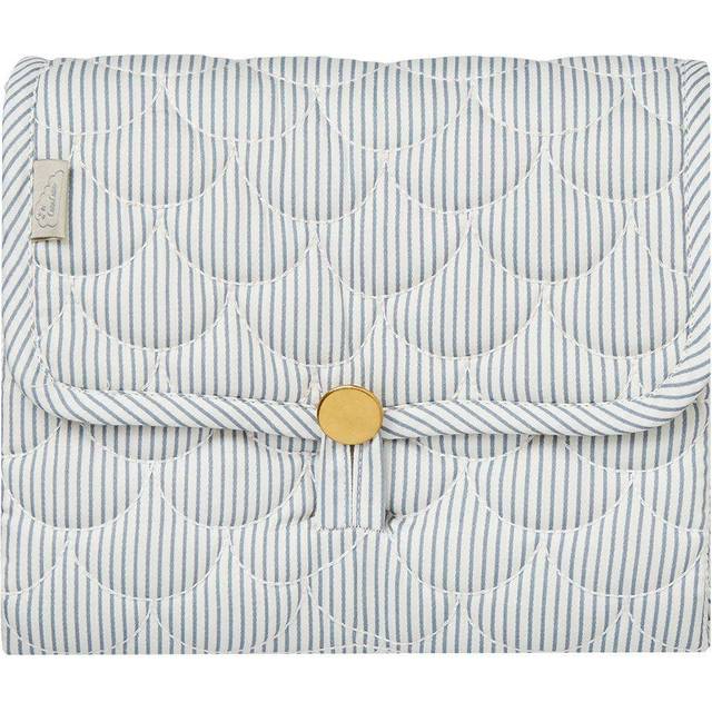 Cam Cam Copenhagen Quiltet Pusleunderlag Classic Stripes Blå, Praline