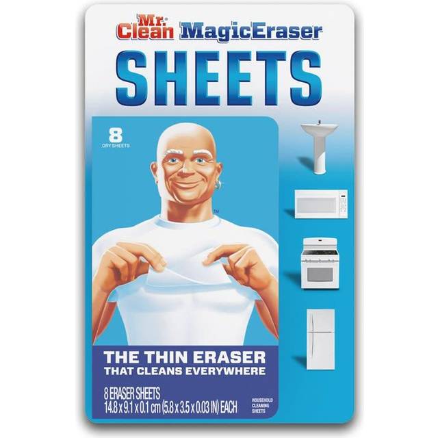 Mr. Clean Magic Eraser Cleaning Sheets, The Power of a Magic Eraser in a Thin, Flexible, Disposable Sheet, 8 Count