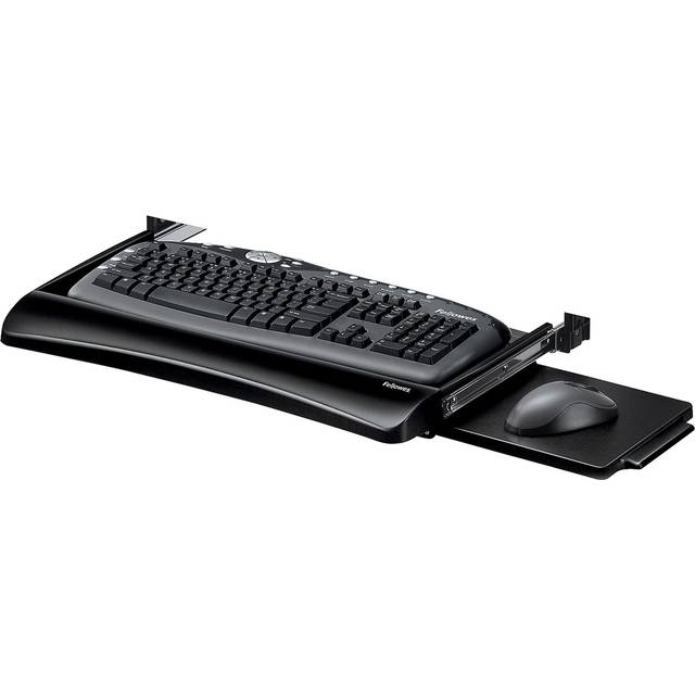 Fellowes Office Suites Underdesk Keyboard Drawer  Black/Silver (914030