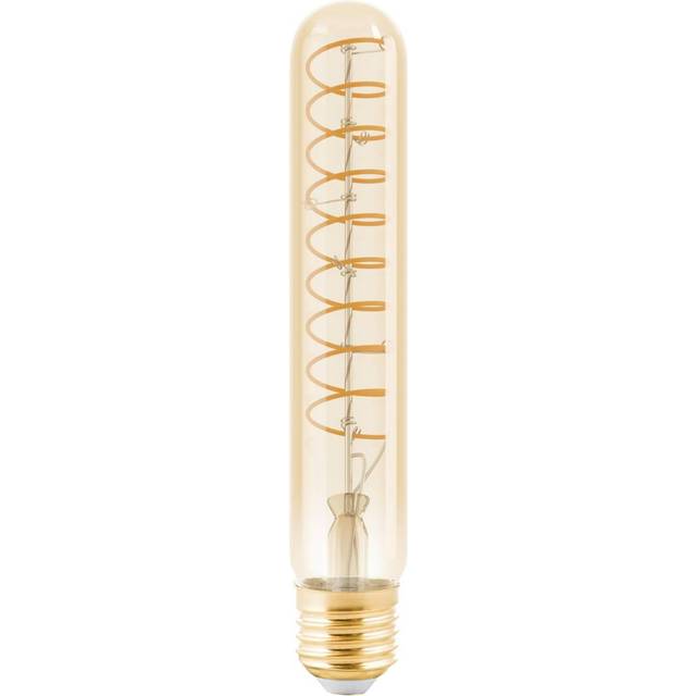 Eglo LED Dimmable Tube Twisted Filament E27 Amber Light Bulb - 4W