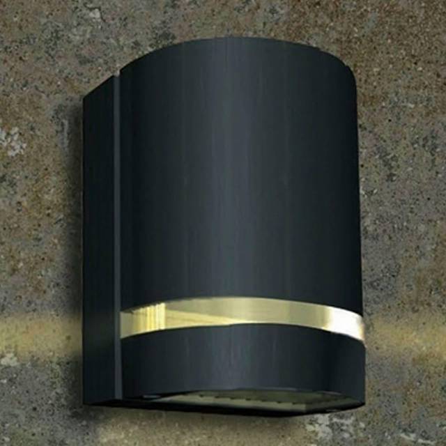 Lutec Focus Wall Light Dark Grey GU10 IP44