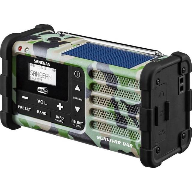 Sangean MMR88 nödradio med solcellspowerbank och ficklampa (850 mAh) | Camouflage