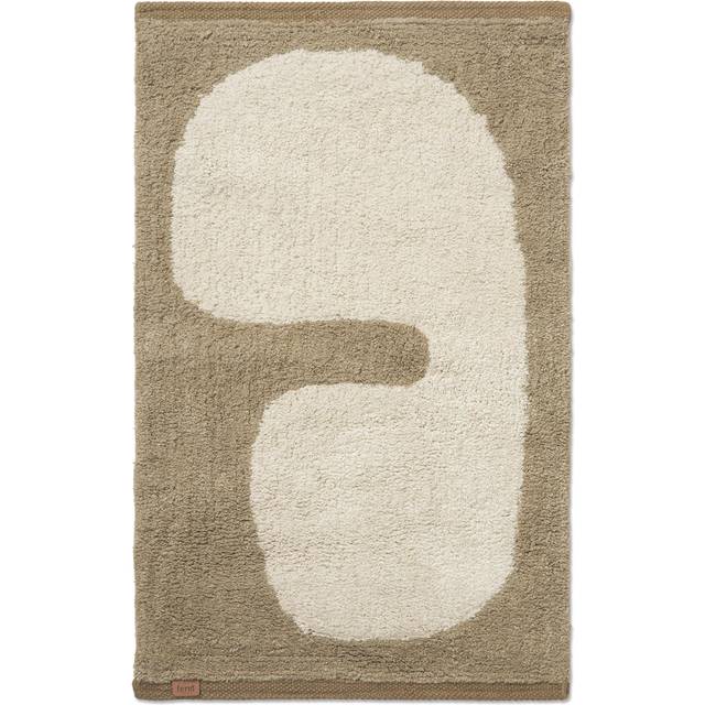 Ferm Living - Lay Mat Washable 70x50cm - dunkles taupe/off-white/LxB 70x50cm (1.0 x 50.0 x 70.0cm)