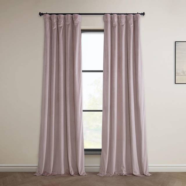 HPD Half Price Drapes Heritage plysch sammetsgardiner för sovrum och vardagsrum 50 x 108, VPYC-225375-108 (1 panel) Mauve