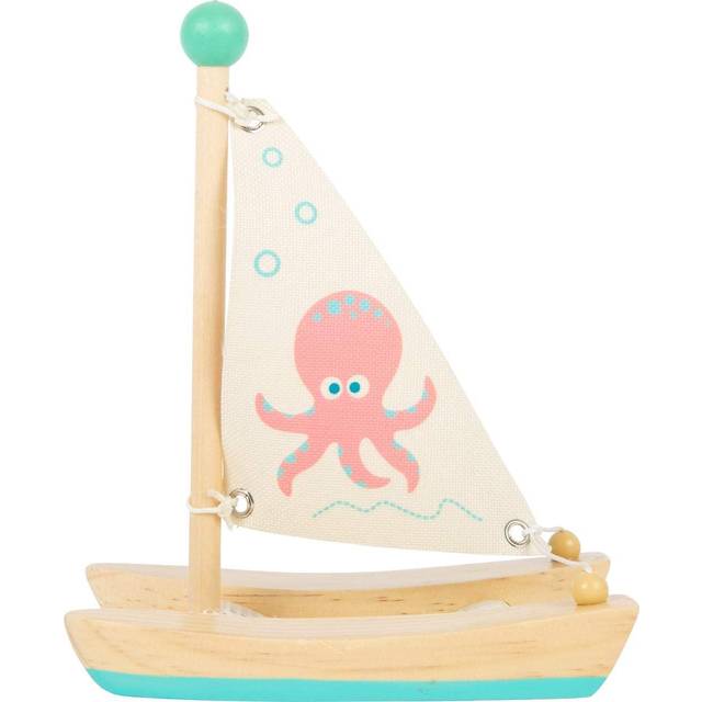 Small Foot 11656 Wooden Octopus Catamaran, Swimming Toy For The Water, For Child