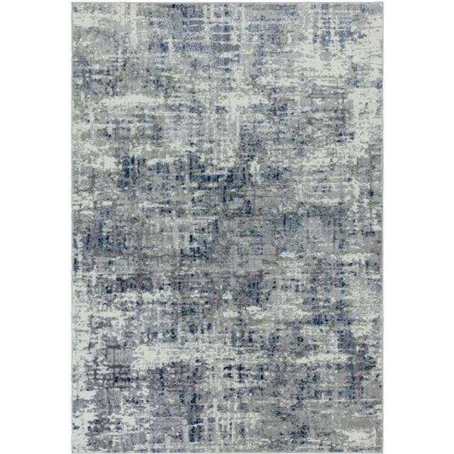 (80x150cm) Orion Abstract Metallic Rugs in OR04 Blue