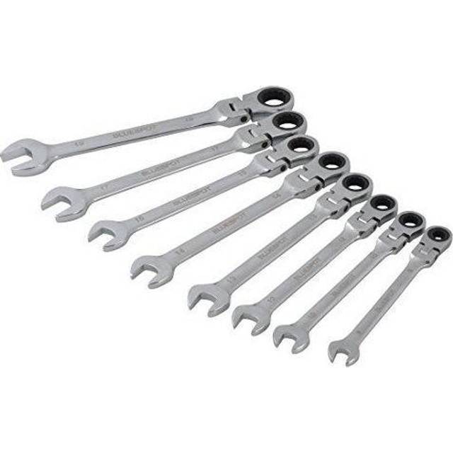 8pc metric ratchet flexible spanner set 8-19mm combination flexi wrench spanners