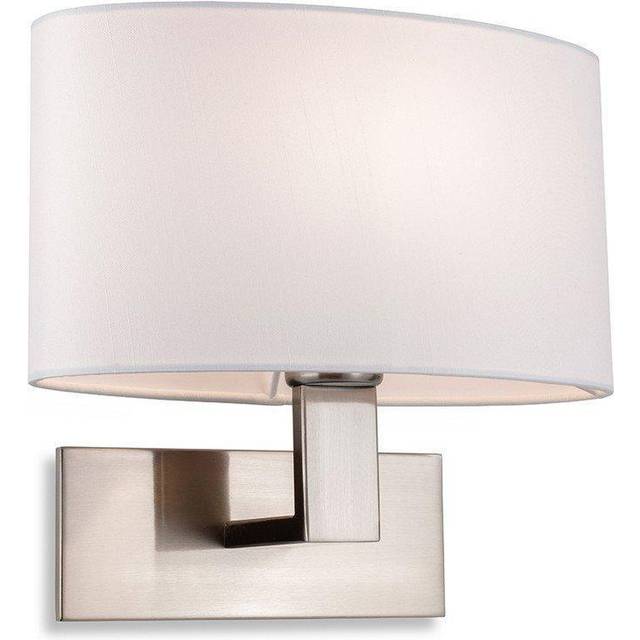 Firstlight Webster Contemporary Style Wall Light Cream and Brushed Steel