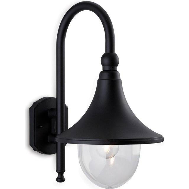 Firstlight Station Traditional Style Downlight Lantern in Black and Clear