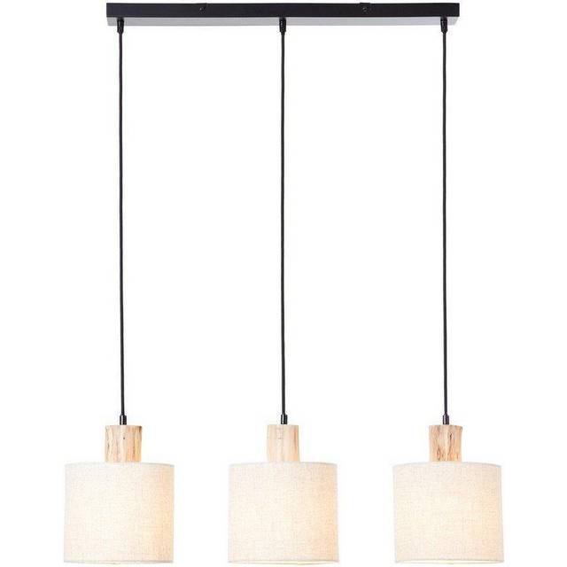 Endon 101681 Durban 3 Light Pendant Natural Eucalyptus Wood, Natural L
