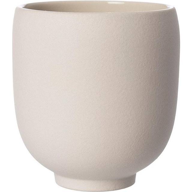 Kruka i stengods 15 cm, naturvit - Naturvit