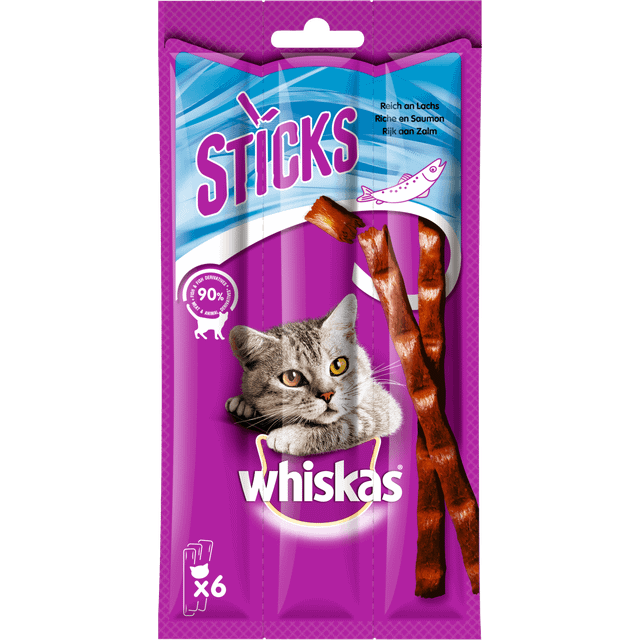 Whiskas Sticks 14 x 36 g - Rika på lax