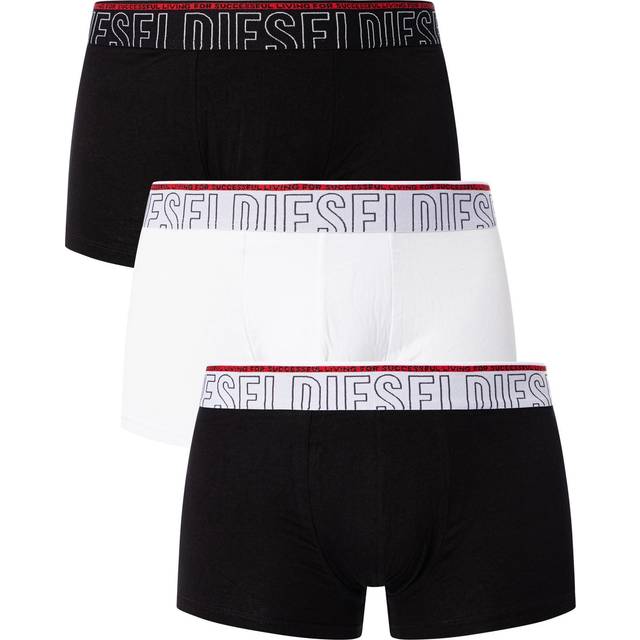 Diesel Herr UMBX-damienthreepack boxershorts (förpackning med 3), Svart vit blå, XS