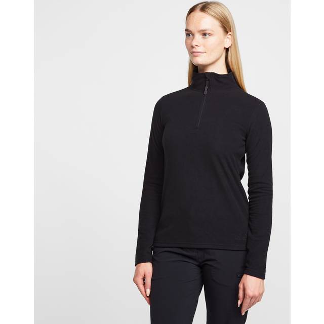 Women's Bracken Half Zip Fleece, Black - 8