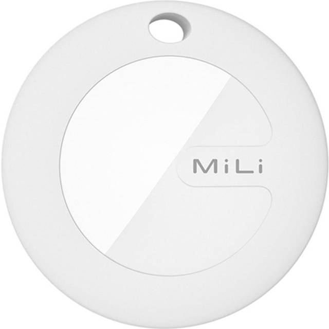 MiLi MiTag - Anti-tab Bluetooth-tag - Hvid (inkl. hvid læderrem) | Kræver Apple enhed