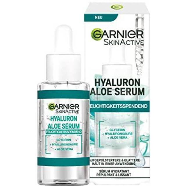 Garnier Fuktgivande serum för en stram och strålande hudbild, med lugnande aloe vera och hyaluronsyra, Skin Active, 30 ml