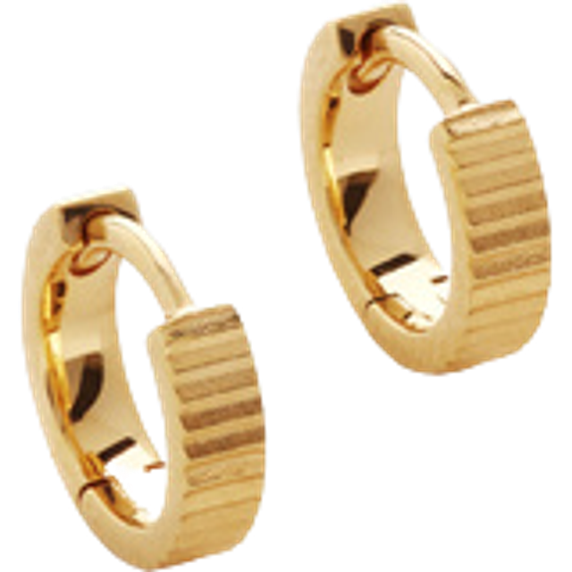 Monica Vinader Disco Huggie Hoop Earrings, Gold