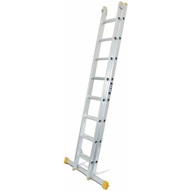 Lyte Ladders & Towers EN131-2 Professional 2 Section 16 Rung Extension Ladder - Silver - 10.5 x 80 x 385cm