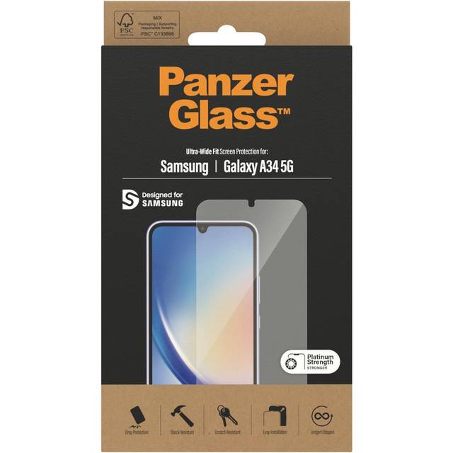 PanzerGlass® Screen Protector Samsung Galaxy A34 5G | Ultra-Wide Fit