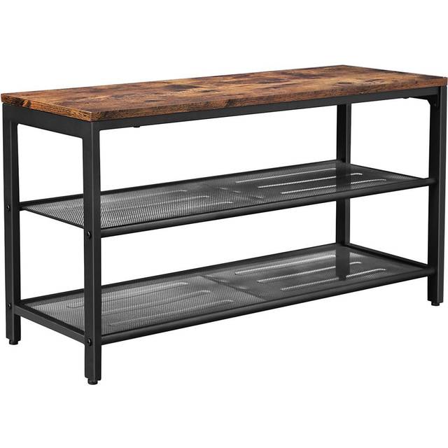 Mesh Shelves Shoe Bench