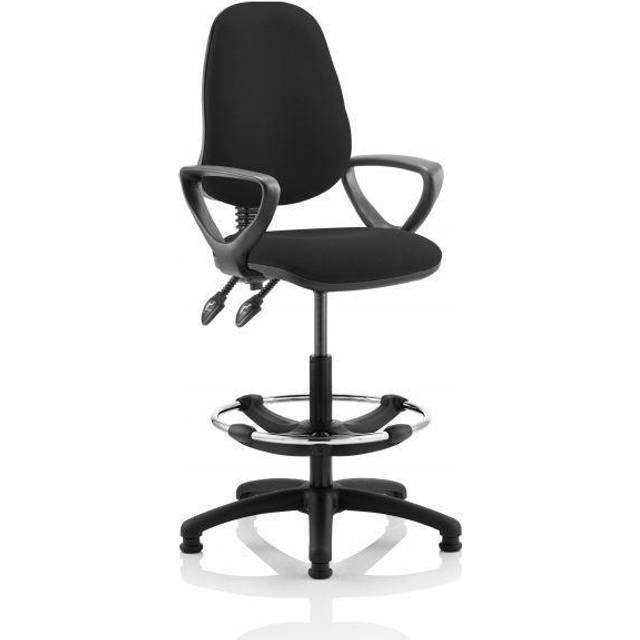 Eclipse Plus II Lever Task Operator Chair Black With Loop Arms