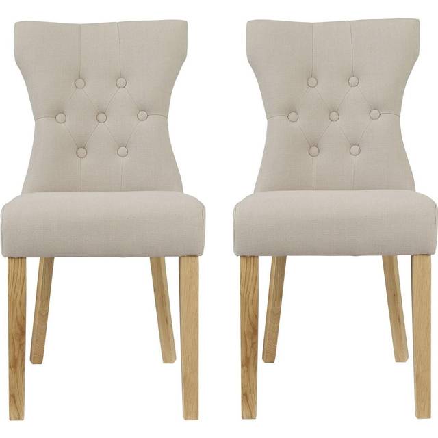 LPD Furniture Naples Dining Chair Beige (Pack of 2), Cream
