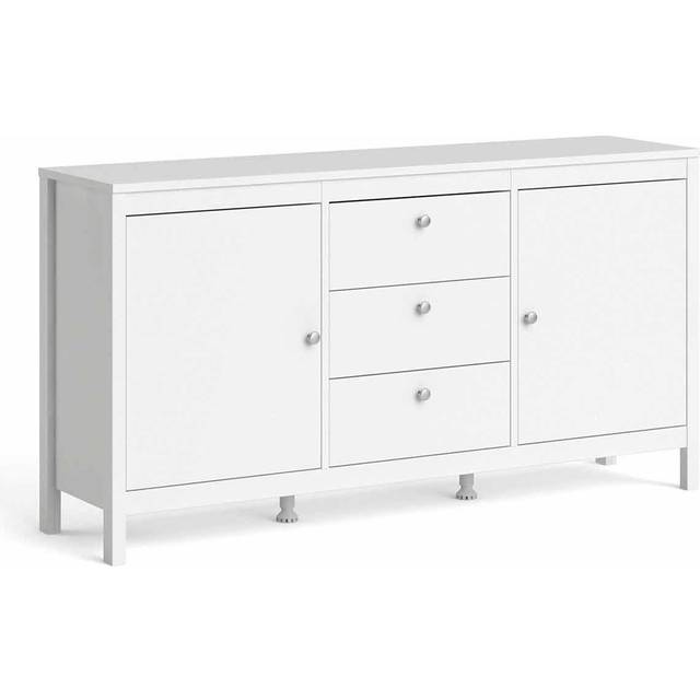 Florence Madrid 2 Door 3 Drawer White Sideboard - 38 x 151 x 79cm