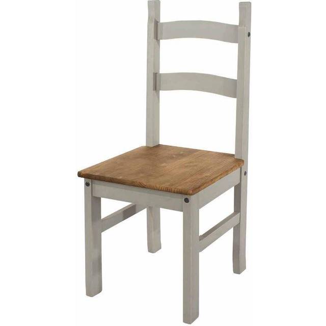 Corona Grey Solid Pine Dining Chair Set of 2, Grey