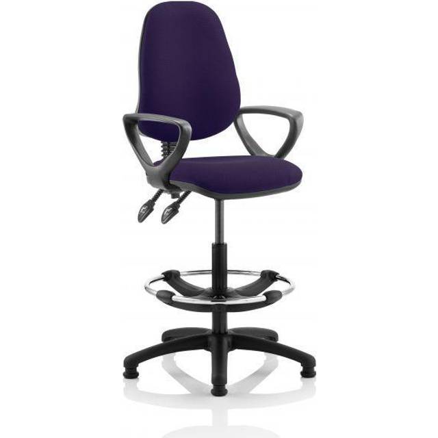 Eclipse Plus II Lever Task Operator Chair Purple +Arms Draughtsman Kit