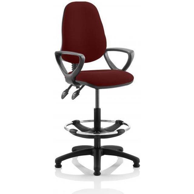Eclipse Plus II Lever Task Operator Chair Chilli +Arms Draughtsman Kit