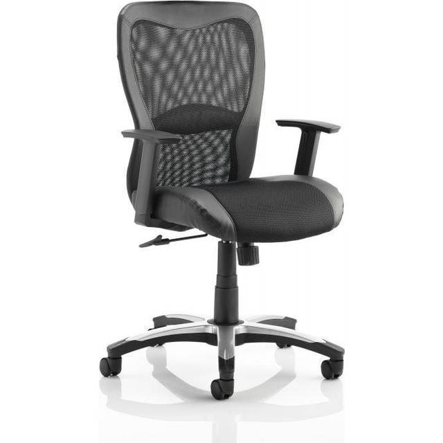 Victor II Executive Chair Black Leather Black Mesh With Arm