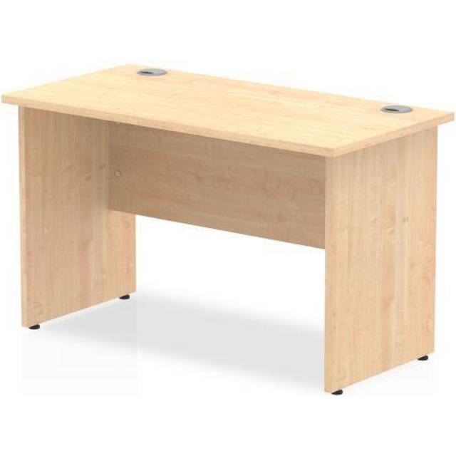 Impulse 1200 x 600mm Straight Office Desk Maple Top Panel End Leg - maple