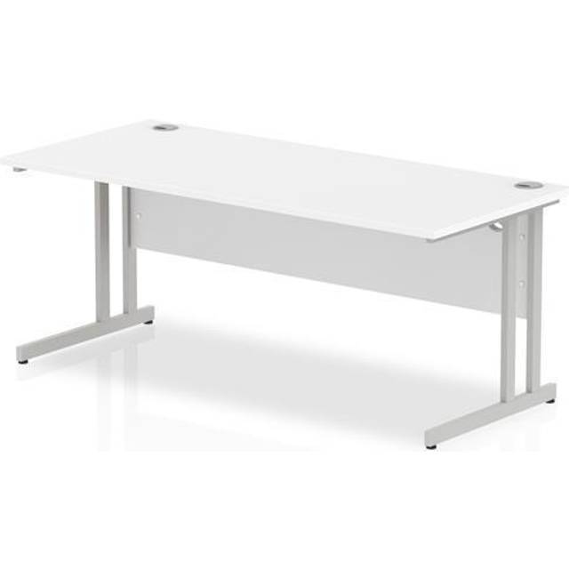 Impulse Square Table 800 Oak Post Leg Silver - BF00205