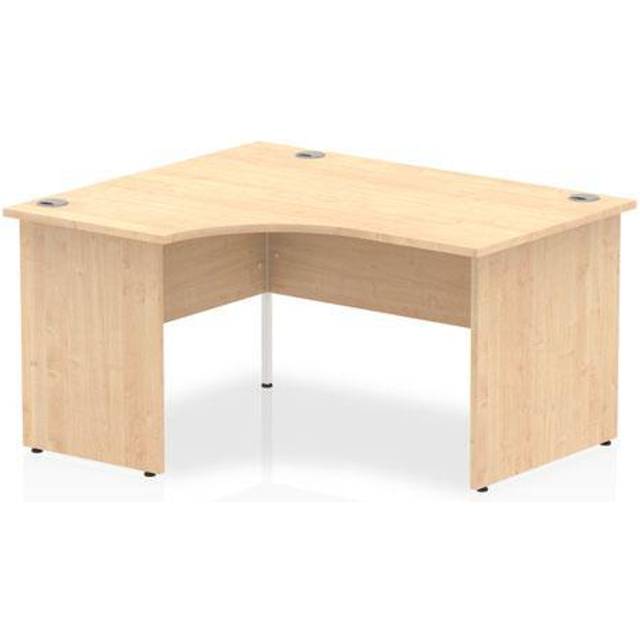 Impulse 1400mm Left Crescent Desk Maple Top Panel End Leg