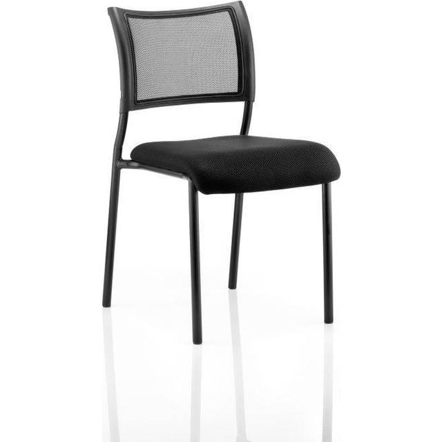 Brunswick Visitor Chair Black Fabric Without Arms Black Frame