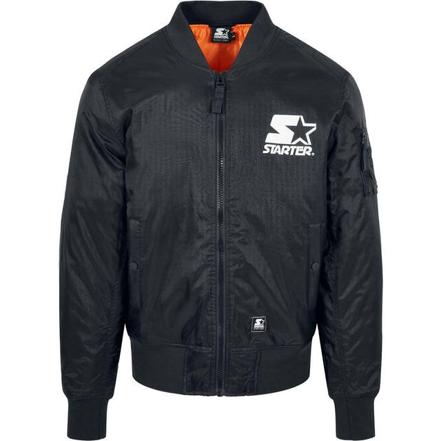 Starter Black Label The Classic Logo Bomberjacka för män, bomberjacka i svart, storlek XS till XXL, svart, XS