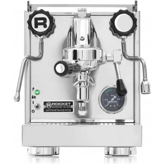 Rocket Espresso Appartamento rostfritt stål/vit