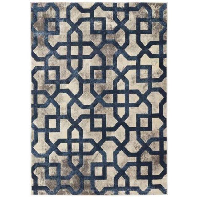 Origins Avanti Blue Grey Geometric Rug