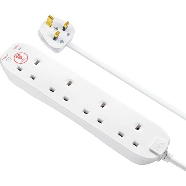 Masterplug 4 Way Mains Extension Lead 2m, none