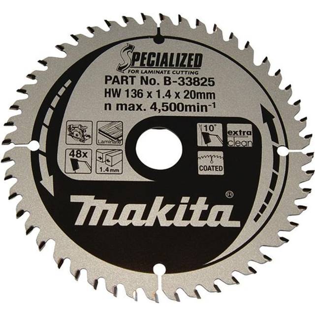 Makita SPECIALIZED Circular Saw Blade for Laminate Cutting 136mm 48T 20mm