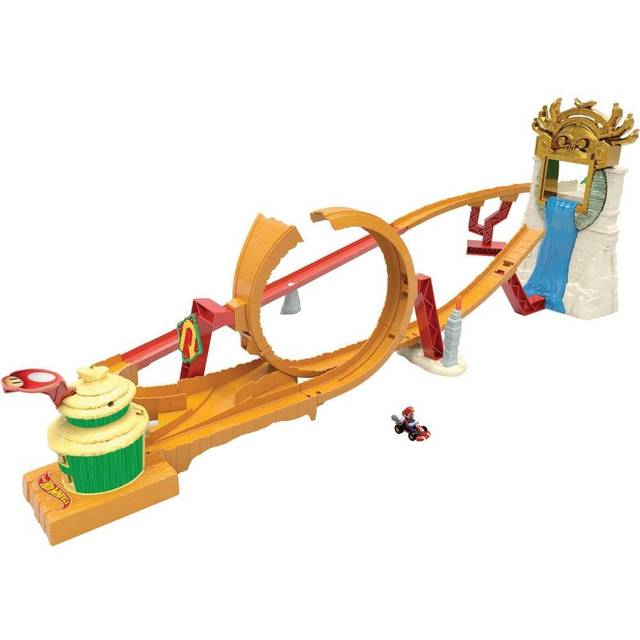 The Super Mario Bros. Movie Track Set, Jungle Kingdom Raceway Playset with Mario Die-Cast Toy Car Inspired by the Film, HMK49
