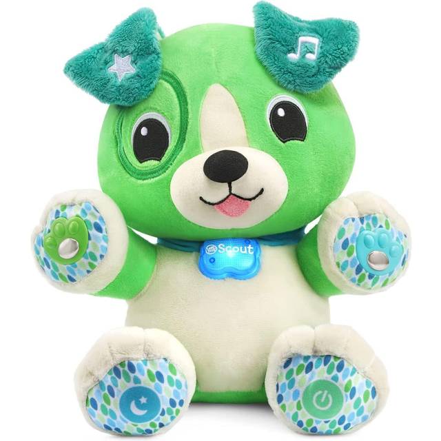 LeapFrog Pal Scout Smarty Paws | Soothing & Sensory Cuddly Toddler Toy with Lights & Music | Suitable for Ages 6 - 36 Months | Green