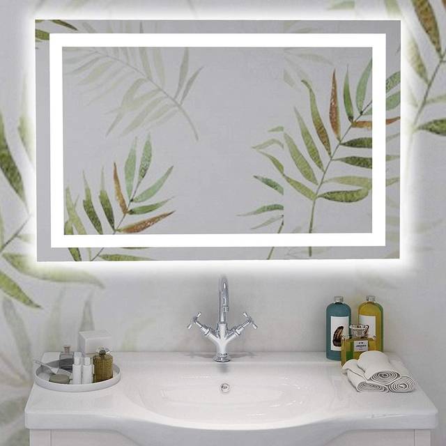 Vanity Art VA34 LED Bathroom Mirror with Sensor Switch - 28 x 39 x 1 in.