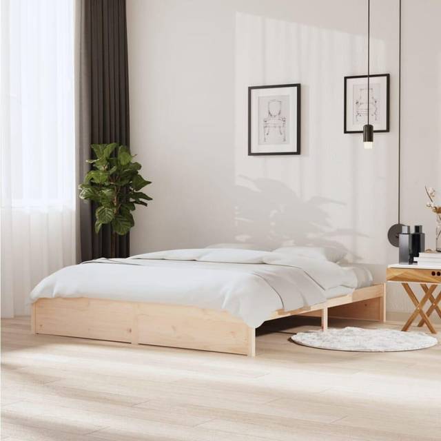 vidaXL Bed Frame without Mattress Solid Wood 180x200 cm Super King Super King Size - Brown
