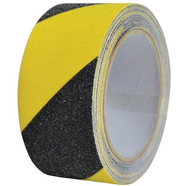 Faithfull Self Adhesive Anti Slip Tape Black / Yellow 50mm 5m